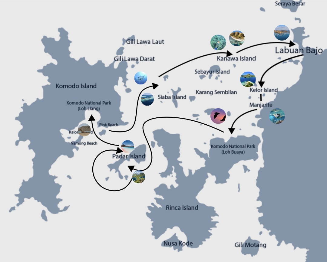 Komodo Trip Map